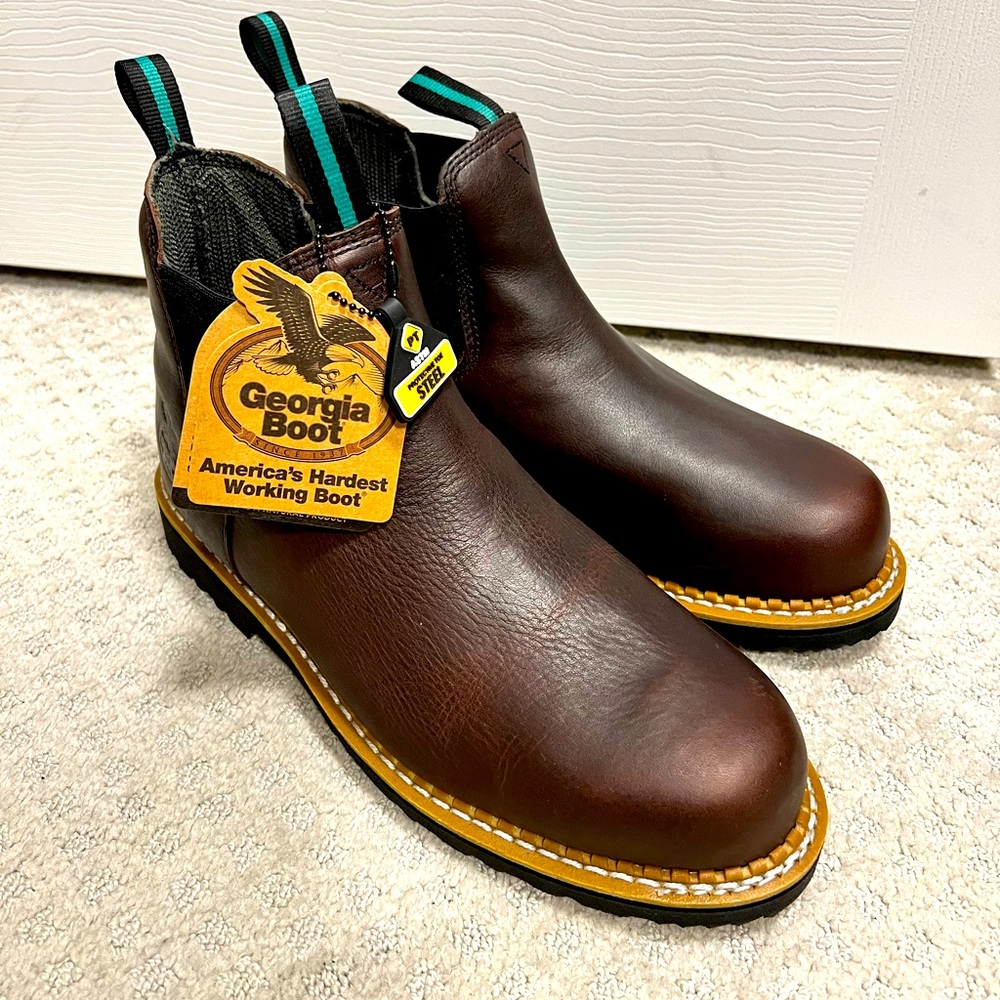 Georgia Giant High Romeo Waterproof Steel Toe Boot (New Never Worn)